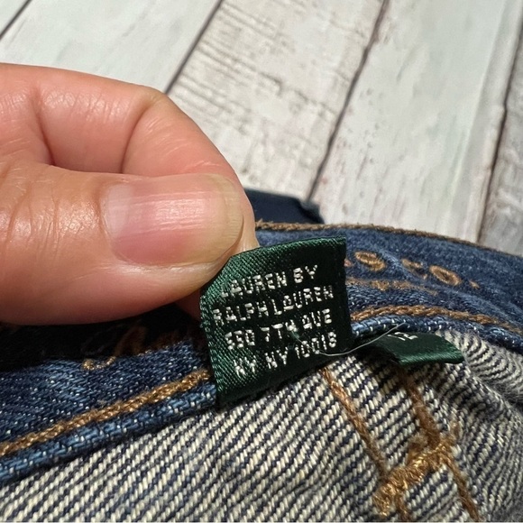 LAUREN JEANS CO Ralph Lauren Cropped Jeans Sz 12 Hi Rise 10” Vintage 90s Y2K EUC - Picture 10 of 14